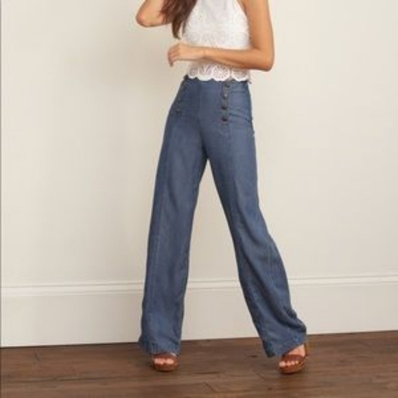 Abercrombie & Fitch Pants - Abercrombie Wide Leg Sailor HighWaist Trouser Jean